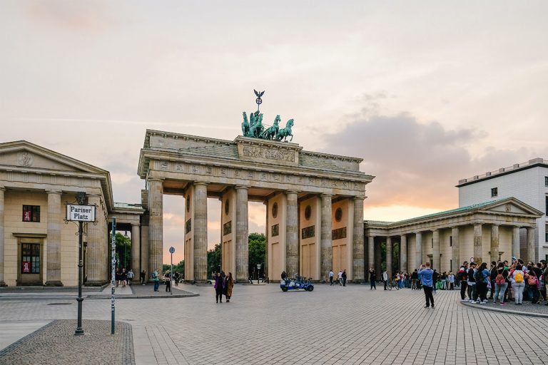 Pariser Platz at Brandenburg Gate in Berlin